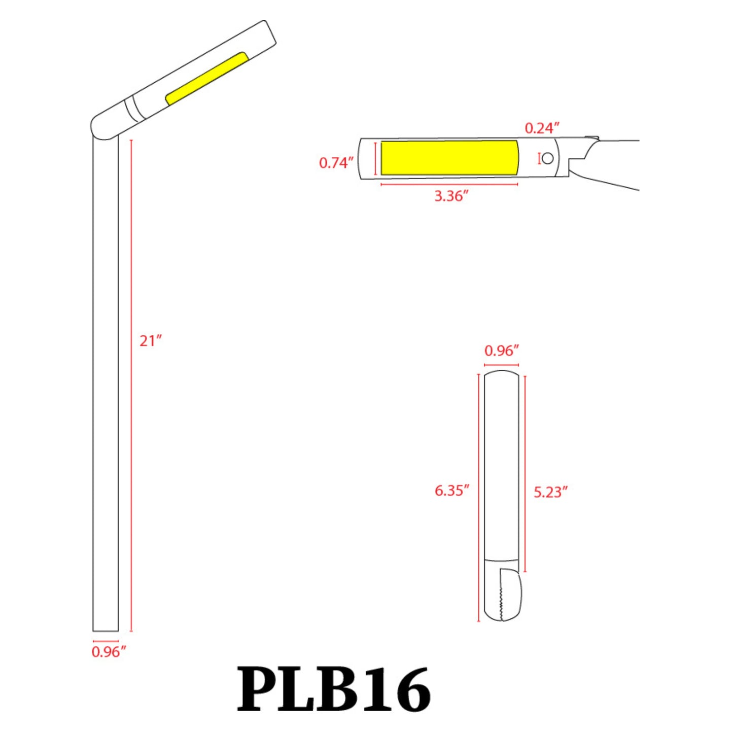 PLB16 Lampe réglable en laiton ronde en forme de L basse tension pour allée