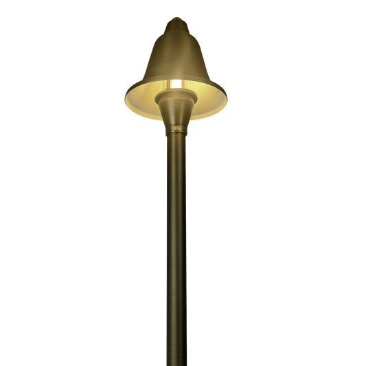 PLB17 Cast Brass LED Bell Shaped Lamp Ready Low Voltage Pathway Outdoor Landscape Lighting Fixture - Tampa soil911.com