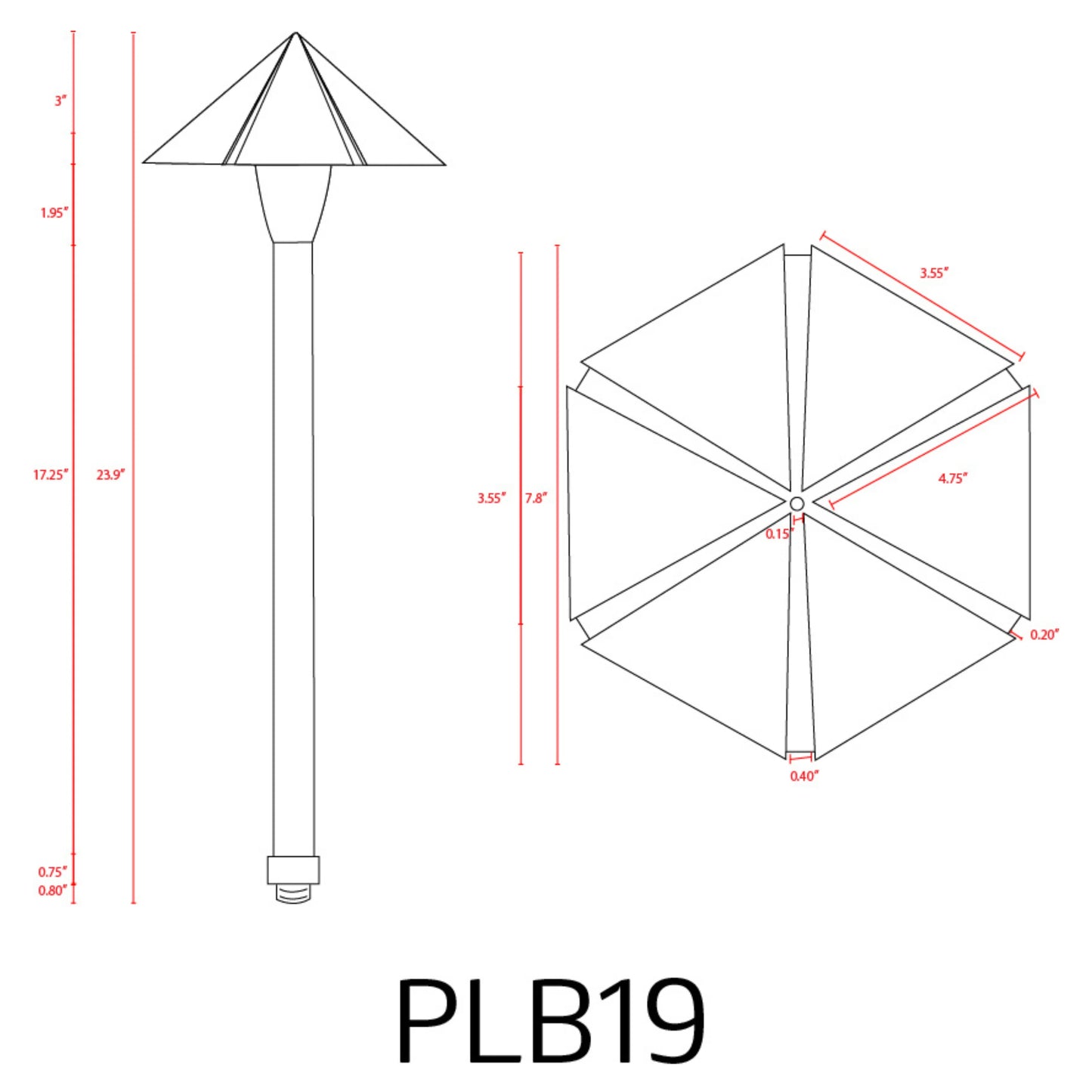 PLB19 Brass LED Low Voltage Pathway Outdoor Lighting Landscape Fixture