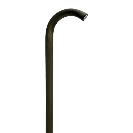 PLB21 Cast Brass 3W LED Cane Style Curved Low Voltage Pathway Light - Tampa soil911.com