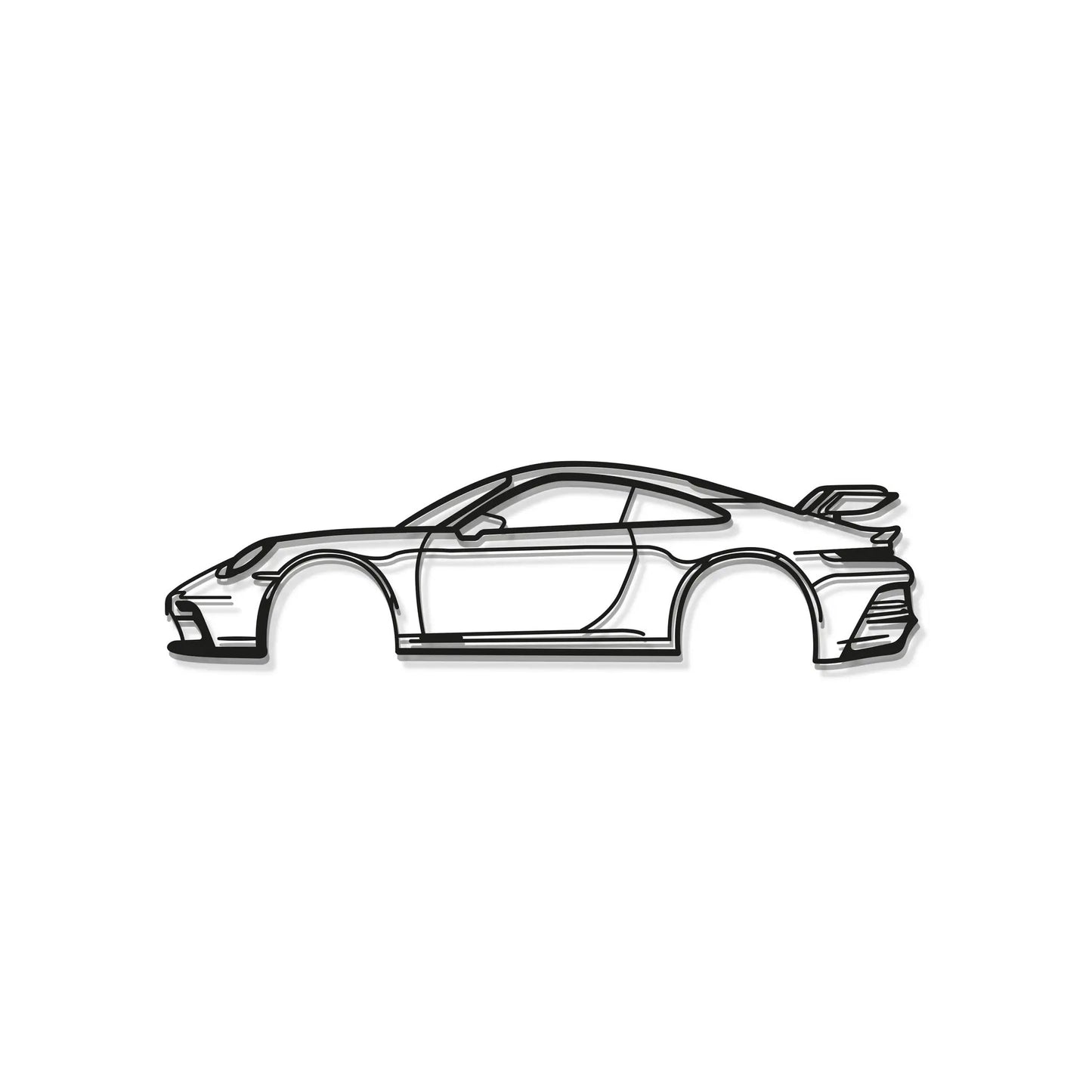 911 GT3 Model 992 metal car wall art line drawing by Modello Turbo on Tampa Home & Garden Store