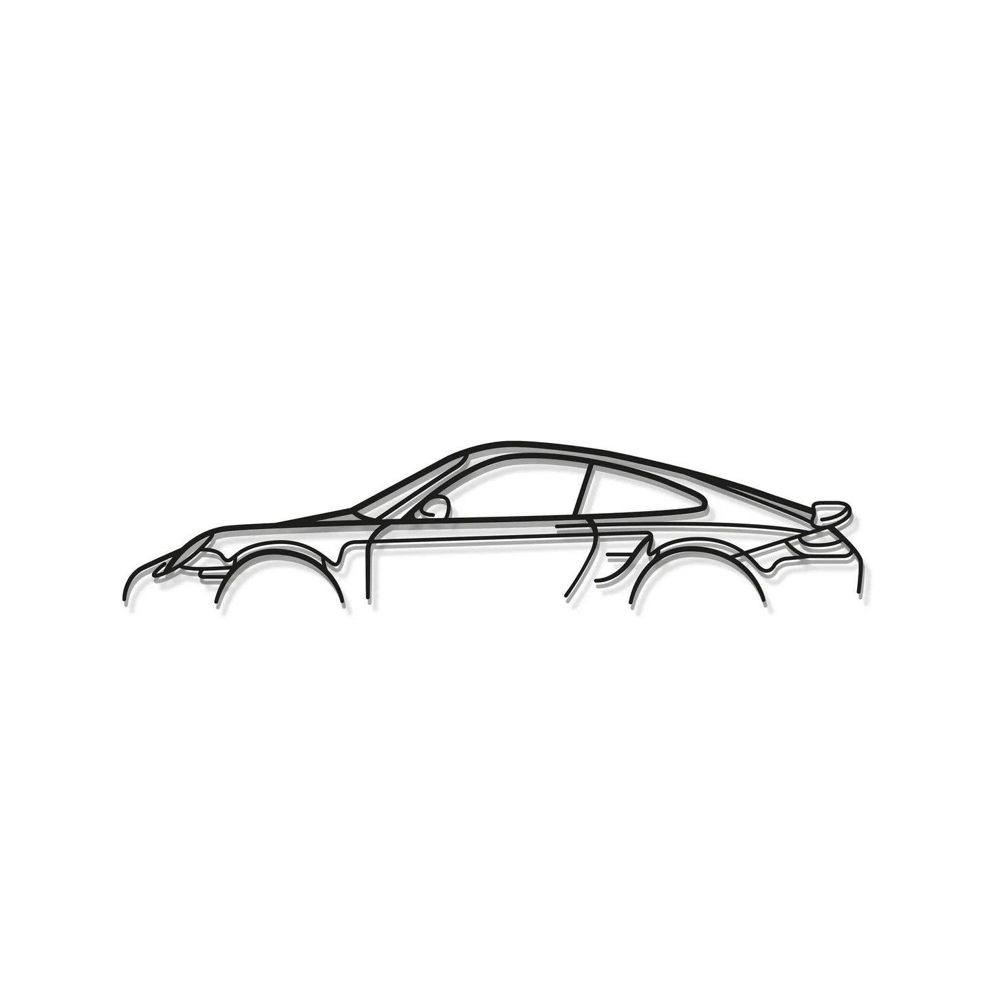 911 Turbo S Model 997 metal wall art, black line drawing by Modello Turbo on Tampa Home & Garden Store