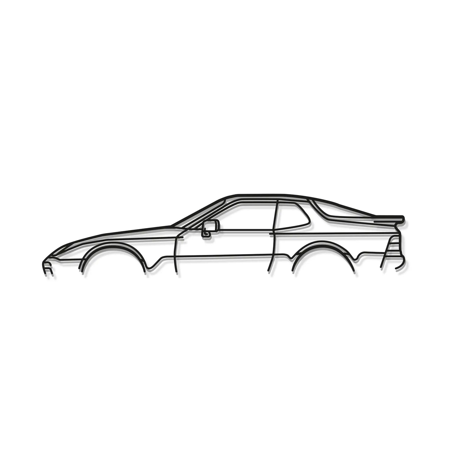 944 Metal Car Wall Art silhouette in black line art by Modello Turbo MT0882 on Tampa Home & Garden Store