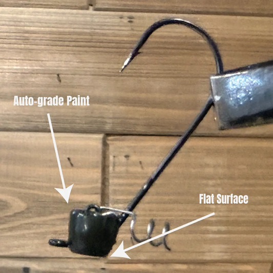 PPT Standup Head Jig for Bait Rigging 3-pack black jig heads with flat surface on Tampa Home & Garden Store