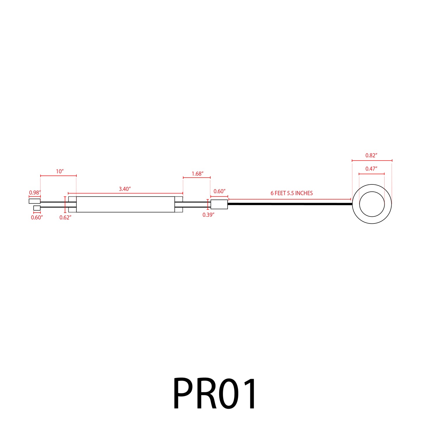 PR01 12/24 v corps infrarouge PIR capteur de mouvement contrôle de commutateur pour lumière LED