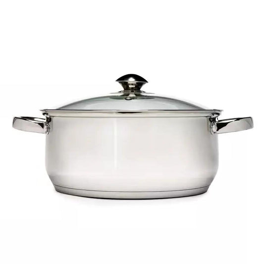 5-Quart stainless steel Dutch oven with glass lid by HomePacific on Tampa Home & Garden Store