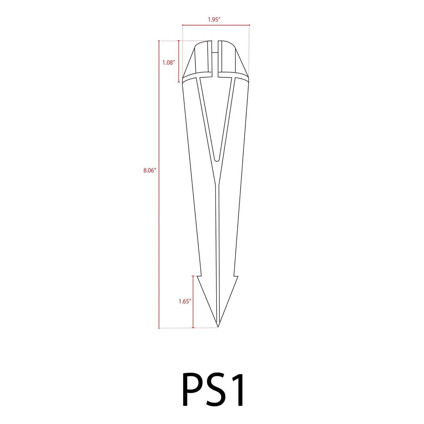 PS1 Heavy Duty 1/2" ABS Plastic Spike for Landscape Lighting Fixtures - Tampa Home & Garden Store