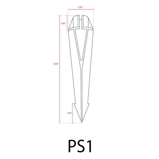 PS1 Heavy Duty 1/2" ABS Plastic Spike for Landscape Lighting Fixtures - Tampa Home & Garden Store
