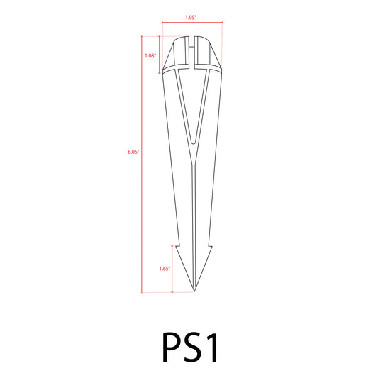 PS1 Heavy Duty 1/2" ABS Plastic Spike for Landscape Lighting Fixtures - Tampa Home & Garden Store