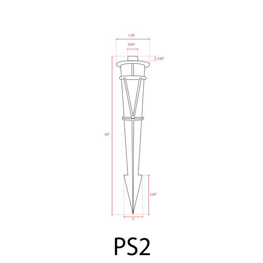 PS2 Heavy Duty ABS Plastic Spike for Landscape Lighting Fixtures - Tampa Home & Garden Store