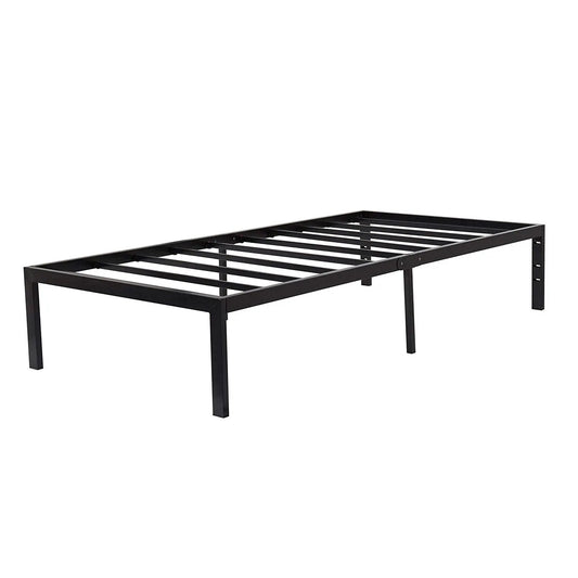 Twin modern heavy duty black metal platform bed frame with slats HomePacific on Tampa Home & Garden Store