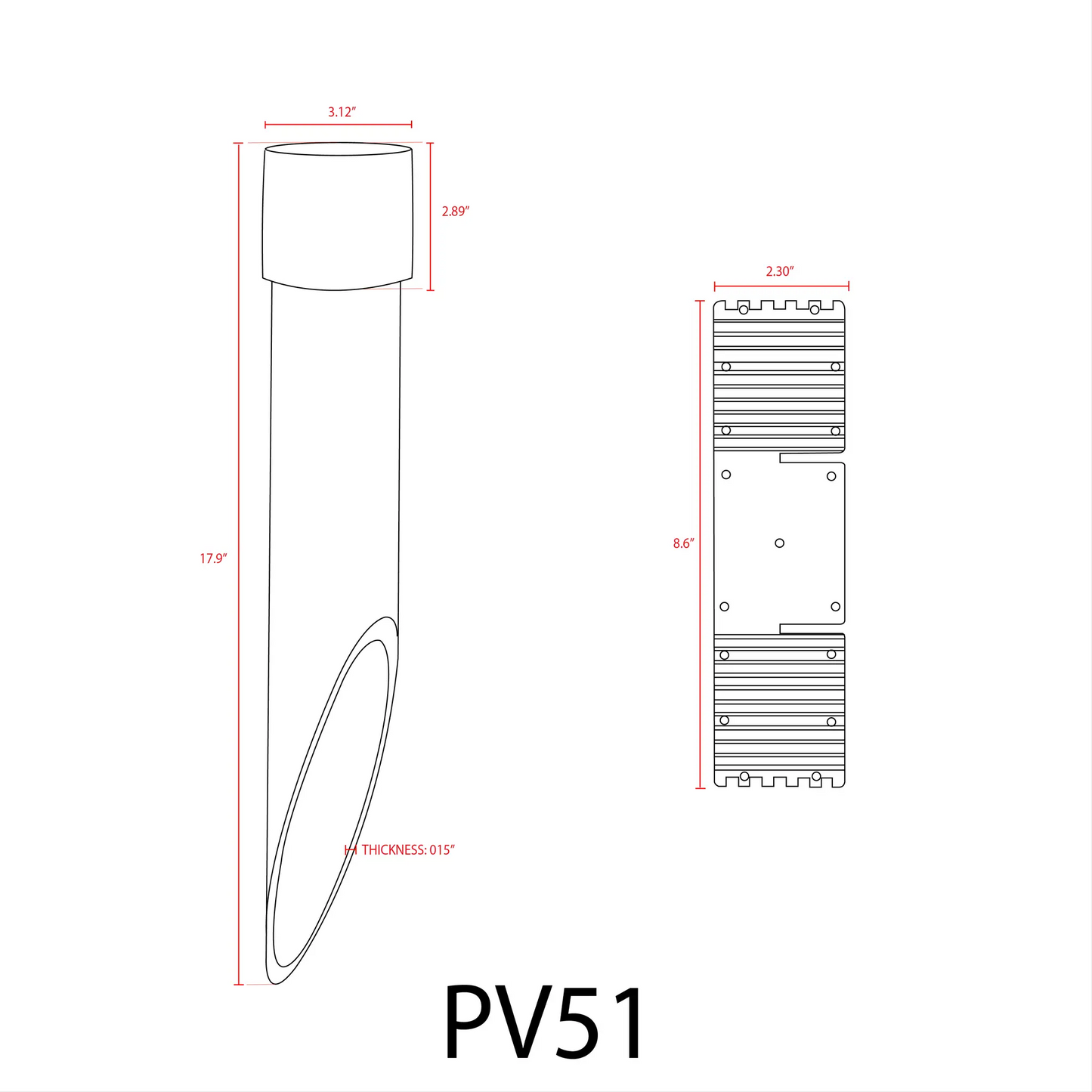 PV51 Heavy PermaPost PVC post with cap for landscape lighting Kings Outdoor Lighting diagram on Tampa Home & Garden Store