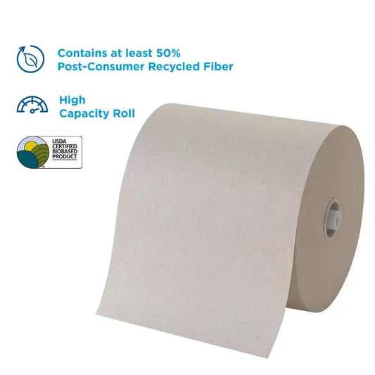 Pacific Blue Ultra Roll Paper Towels 3-Pack beige roll with USDA Biobased badge on Tampa Home & Garden Store