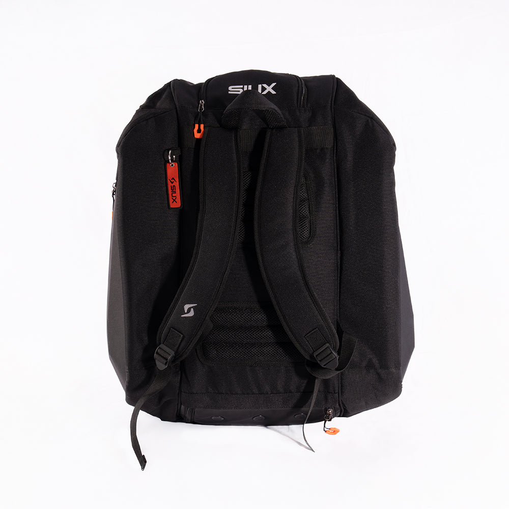 Tour Black Padel Bag by Siux USA with padded backpack straps on Tampa Home & Garden Store