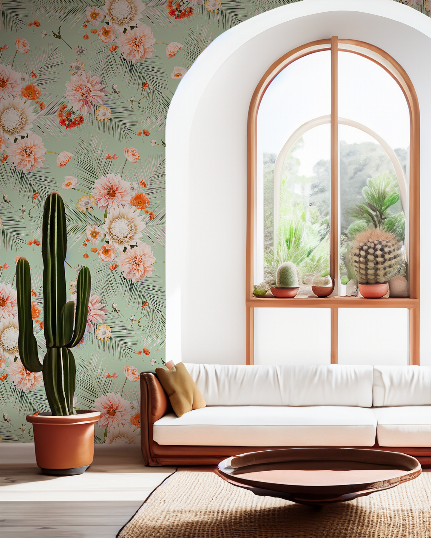 Palm Springs Wallpaper, mint - Tampa Home & Garden Store