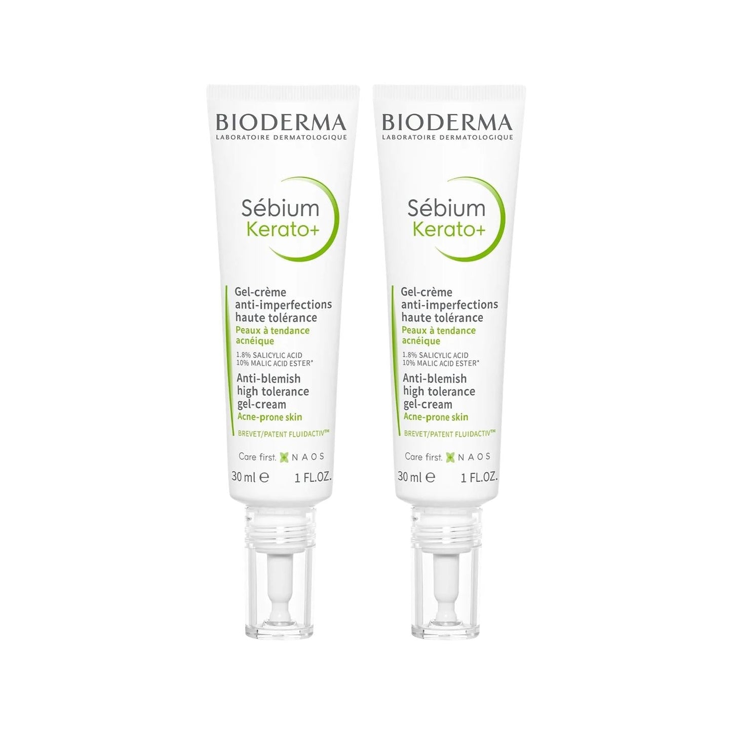 Bioderma Sebium Kerato+ gel-cream duo for acne-prone oily skin, 30 ml tubes on Tampa Home & Garden Store