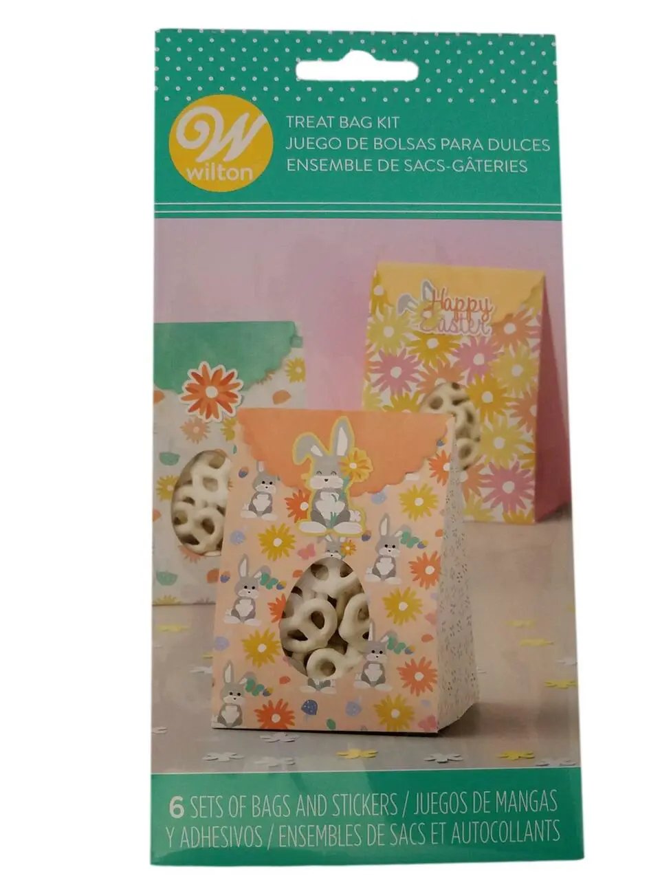 Paper Easter Bunny Flower Window Treat Bag Kit 6 Count - Tampa Home & Garden Store