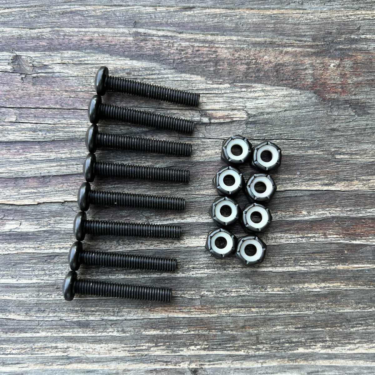 Paris Hardware 1 ¼ Panhead screws, black nylon lock nuts, 8 ea, Paris Truck Co on Tampa Home & Garden Store