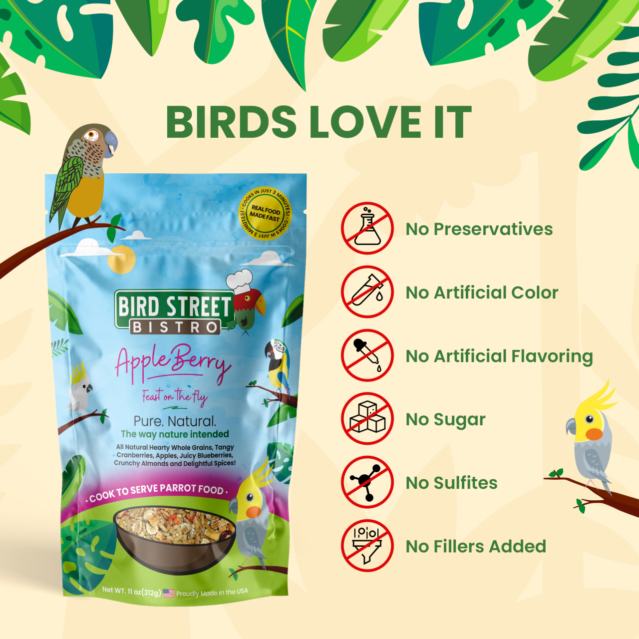 Parrot Food Super-Pack - Tampa Home & Garden Store