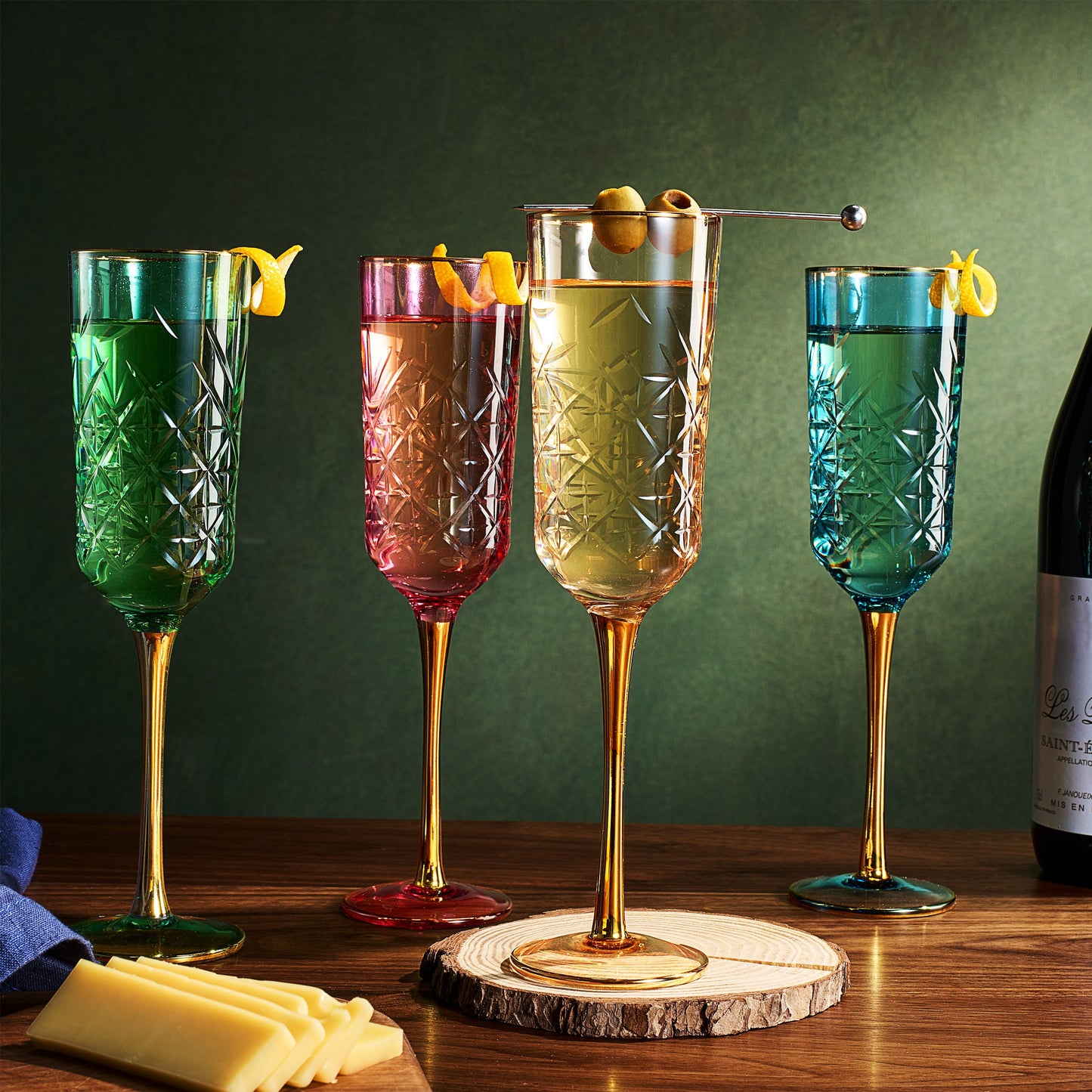 Duomo Champagne Flute Set of Four Glasses