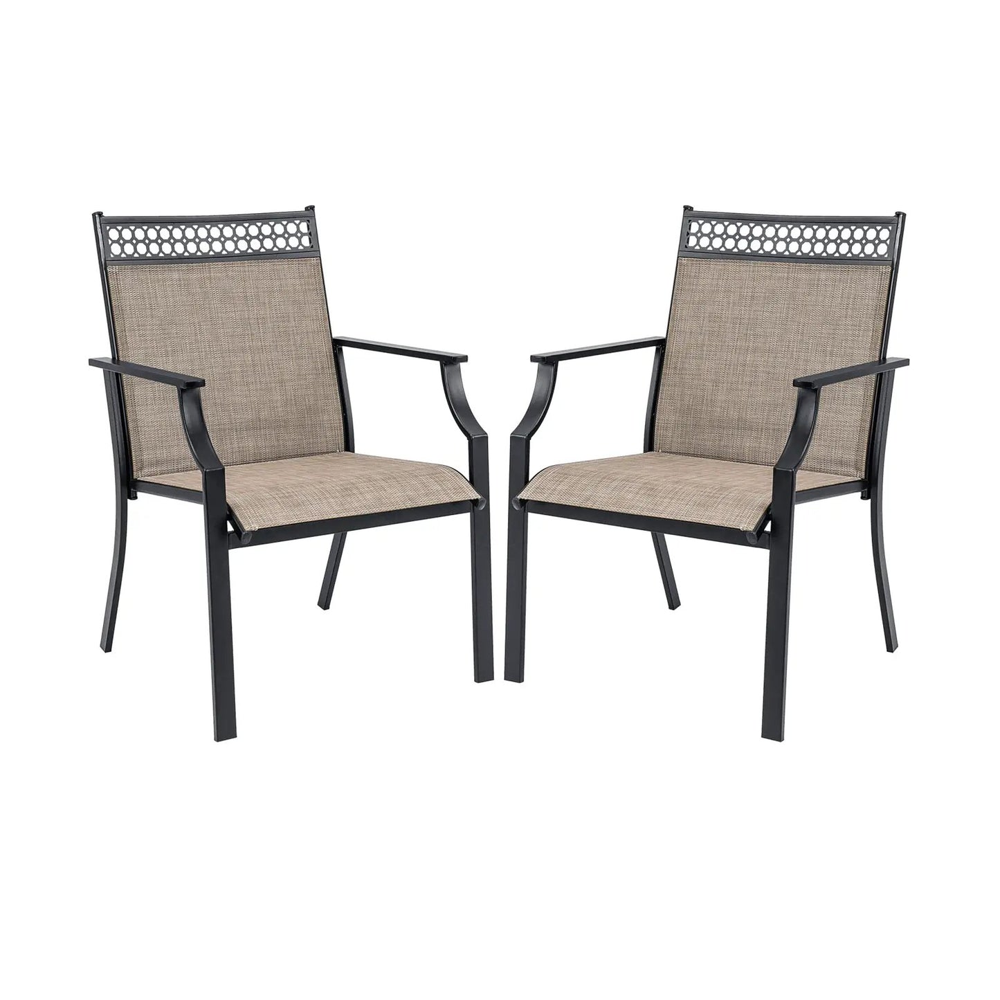Patio Chairs Set of 2 with All Weather Breathable Fabric-Blue - Tampa Home & Garden Store