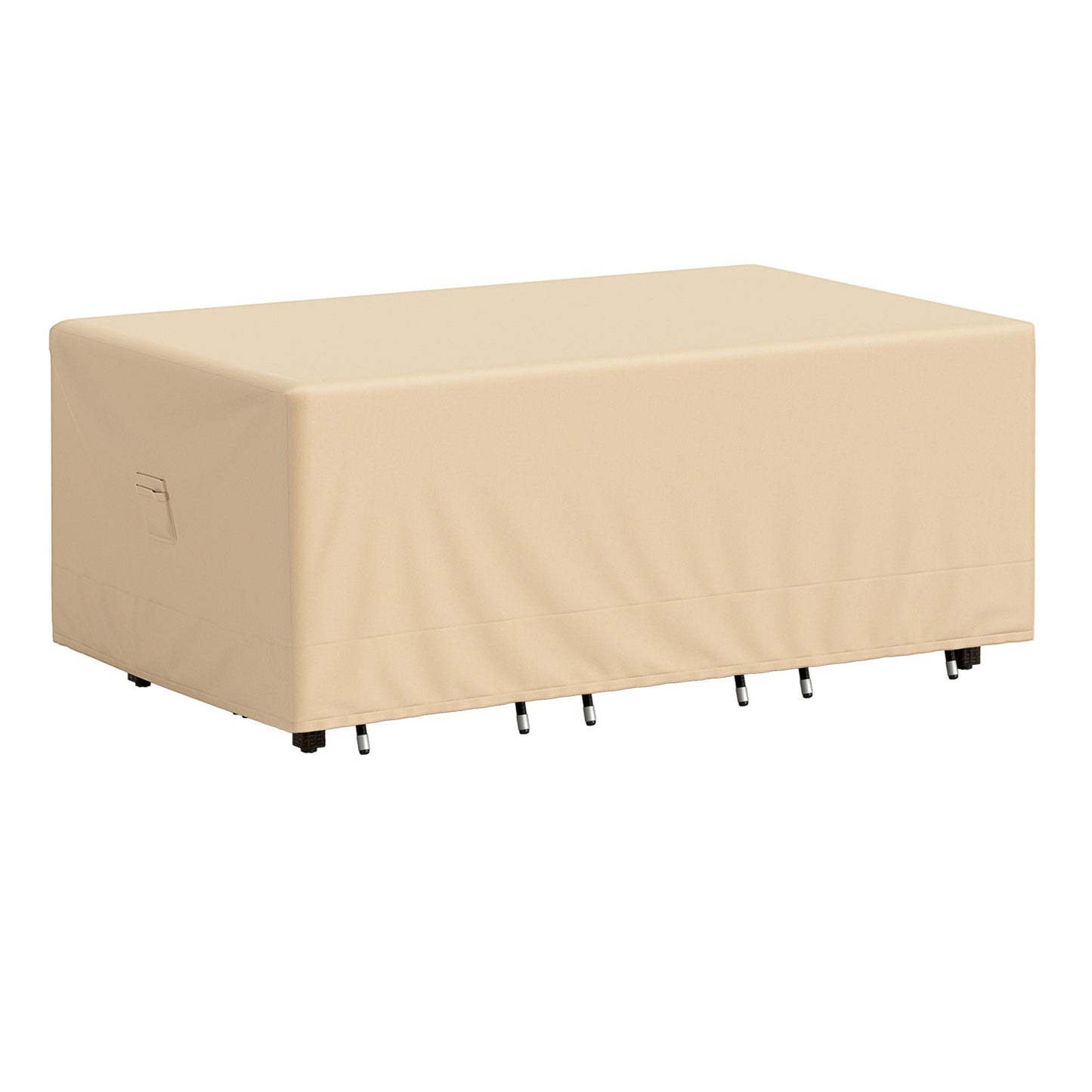 Cubierta para muebles de patio con asa acolchada y correas de cierre con clic - 60 x 43 x 30 pulgadas