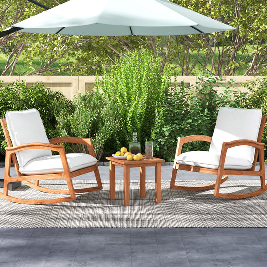 Patio Hardwood Square Side Table with Slatted Tabletop - Tampa Home & Garden Store