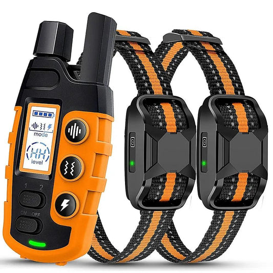 NovaPace remote dog training collar 1000m orange handheld transmitter with dual collars on Tampa Home & Garden Store