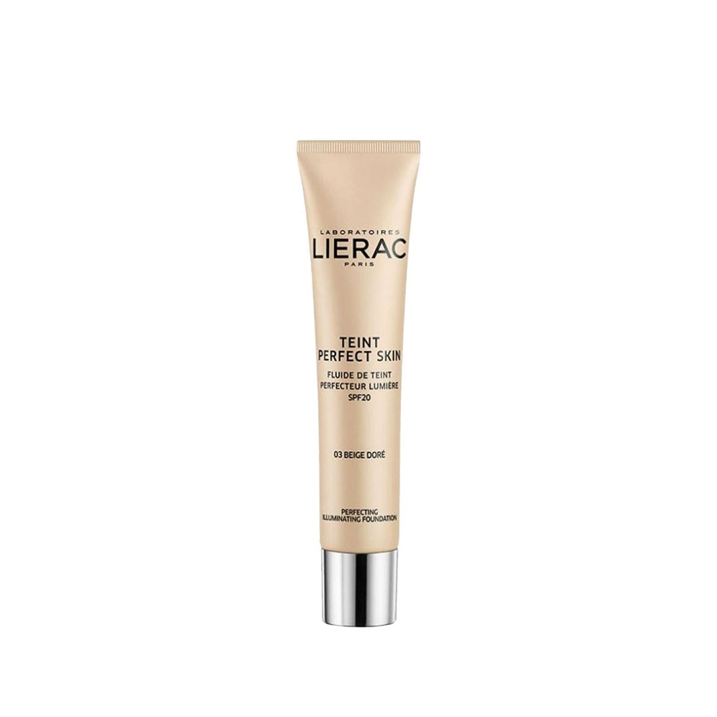 Lierac Teint Perfect Skin foundation tube in Golden Beige SPF20, 1.01 fl oz by Beauty Care Bag on Tampa Home & Garden Store