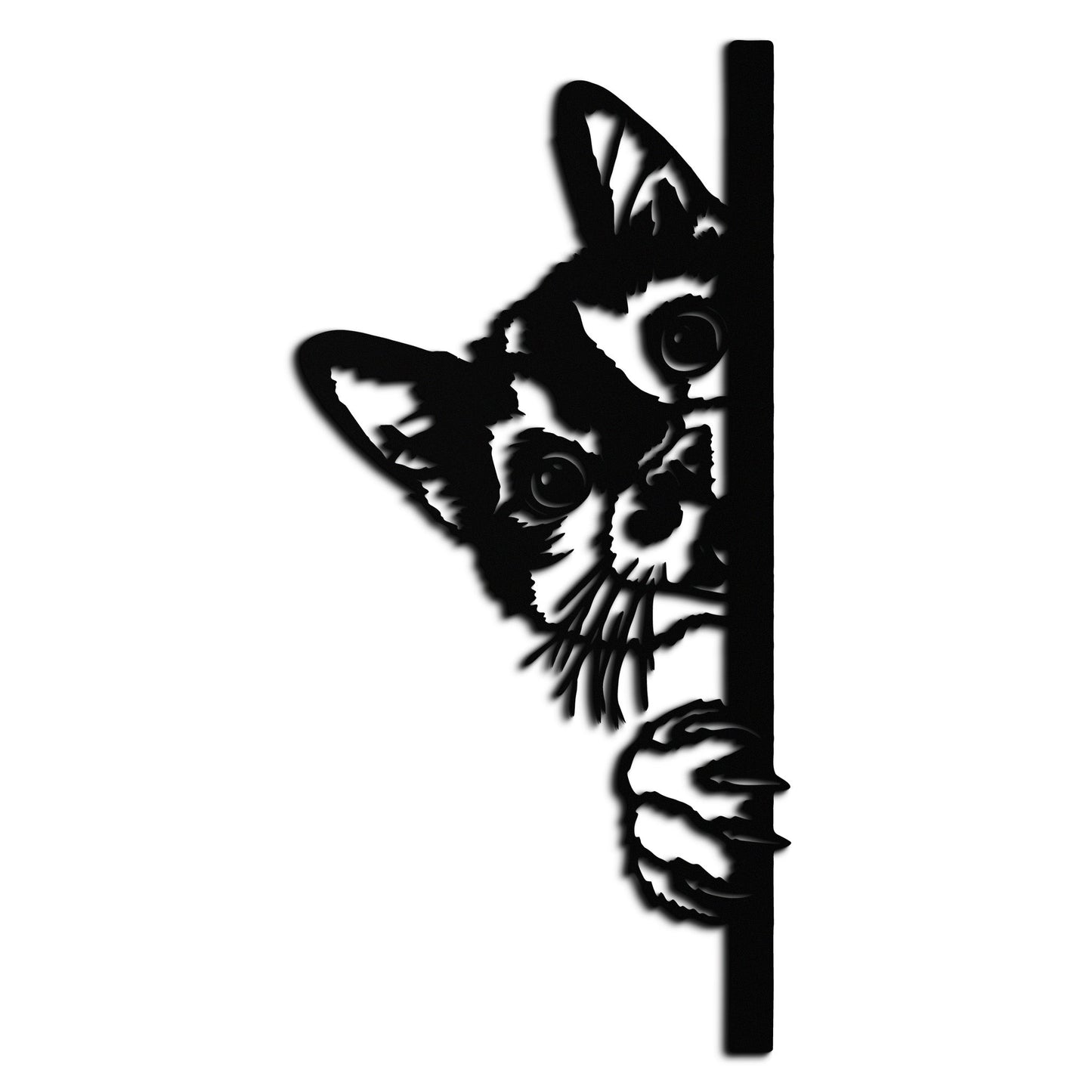 Peeking Cat Metal Wall Art – Cute Kitty Home Decor - KAF193 - Tampa Home & Garden Store