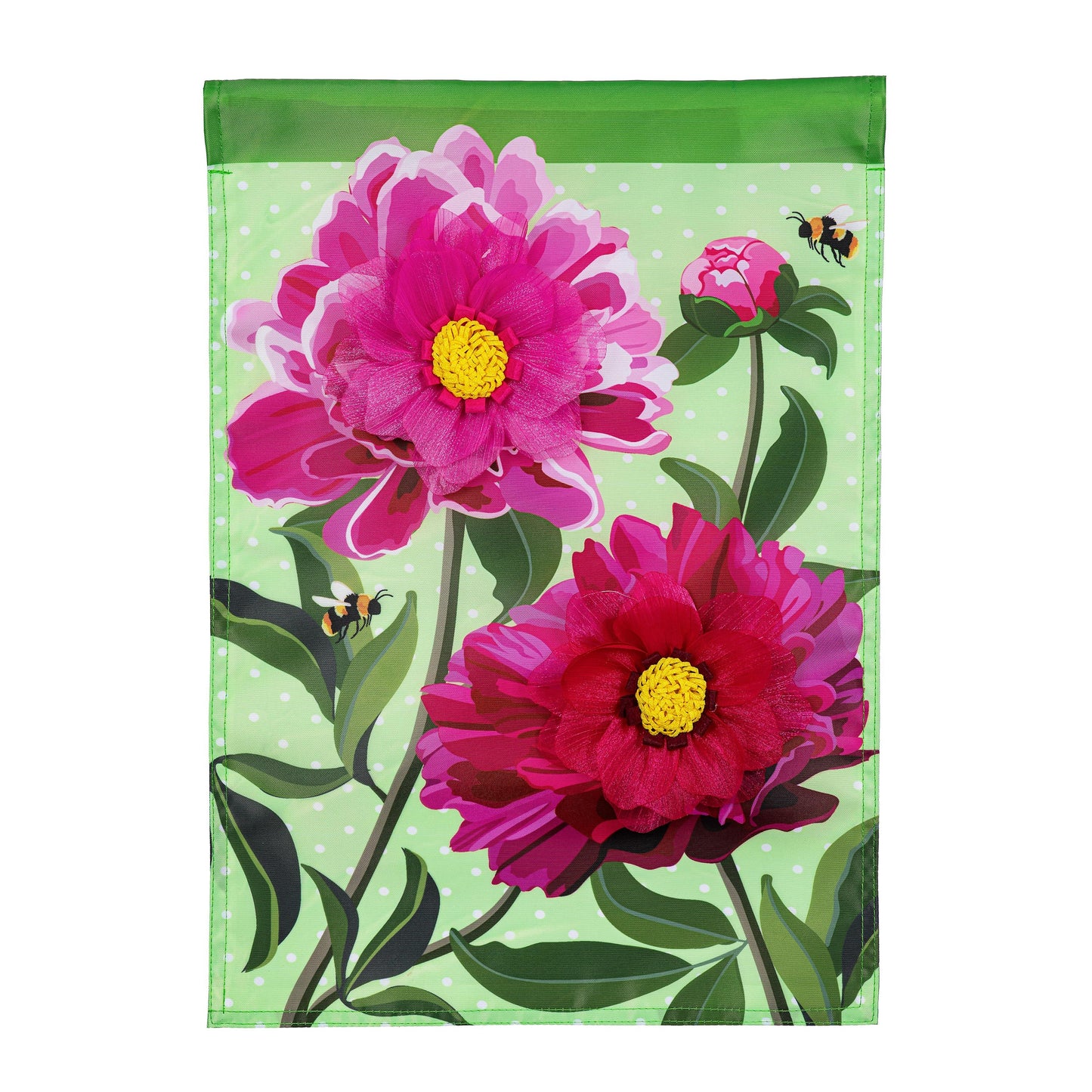 Peony Garden Applique Garden Flag - Tampa Home & Garden Store