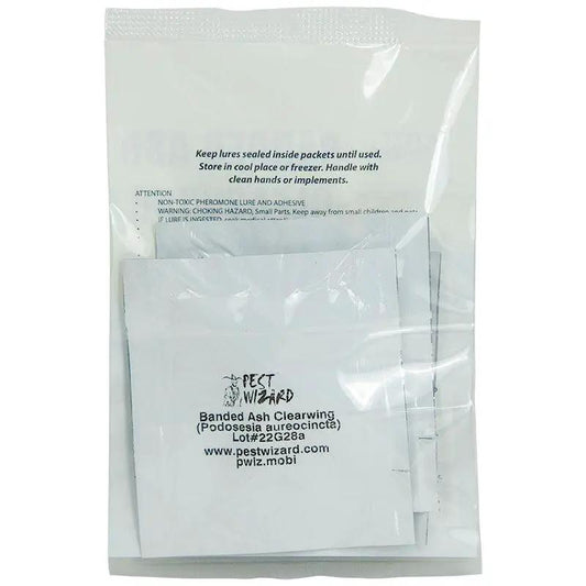Pest Wizard Banded Ash Clearwing Borer Lure Pack - 3-pack white lure packets on Tampa Home & Garden Store