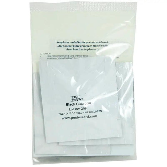 Pest Wizard Black Cutworm Lure 3-Pack in clear packaging for pest control on Tampa Home & Garden Store