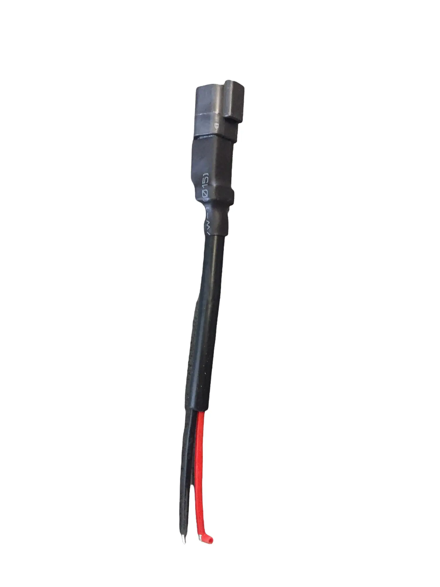 Deutsch light bar connector on black cable with red and black conductors and gray latch on Tampa Home & Garden Store