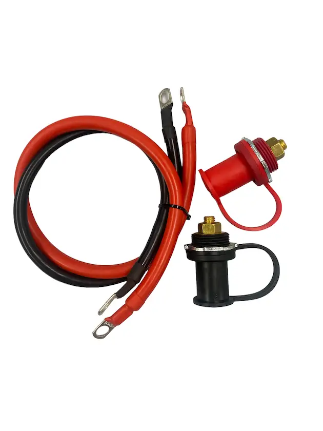 Remote Battery Jump Post Kit with Wires by GGLighting, red and black leads on Tampa Home & Garden Store
