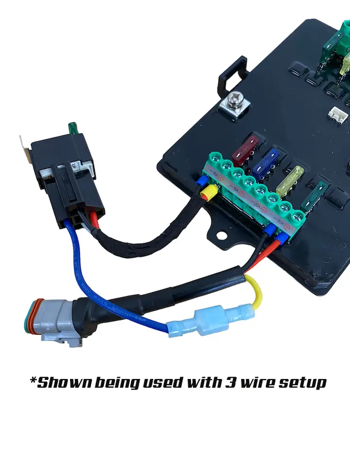 Ground Switch Conversion Relay Harness GGLighting, black housing with green terminal block on Tampa Home & Garden Store