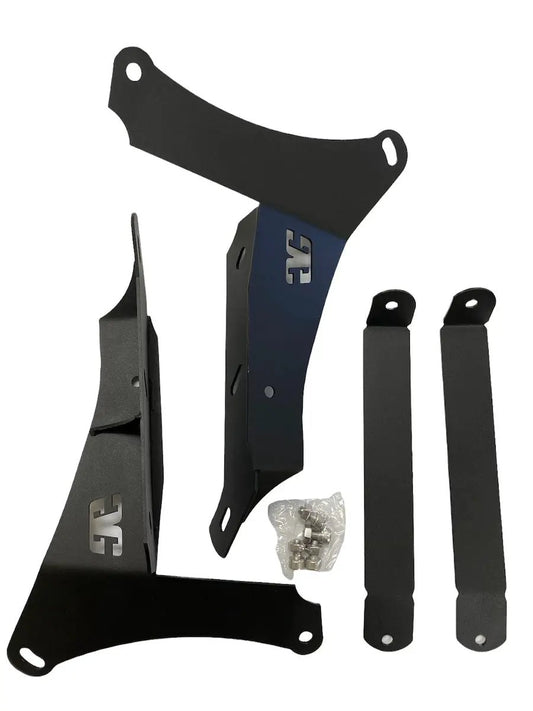 Ford Raptor Triple Pod Fog Light Mounts by GGLighting; black brackets with blue accents on Tampa Home & Garden Store