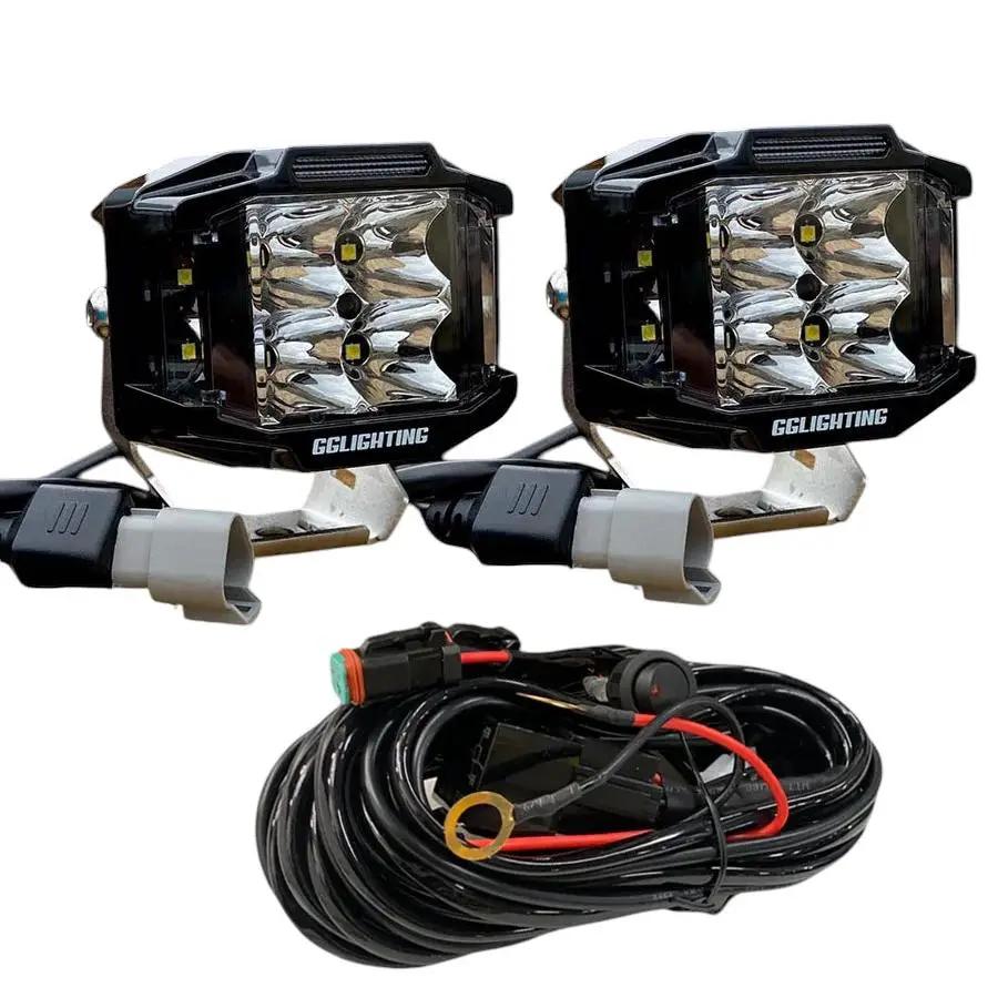 CB30 Pod Bundle with Wiring Harness two black pod lights by GGLighting on Tampa Home & Garden Store