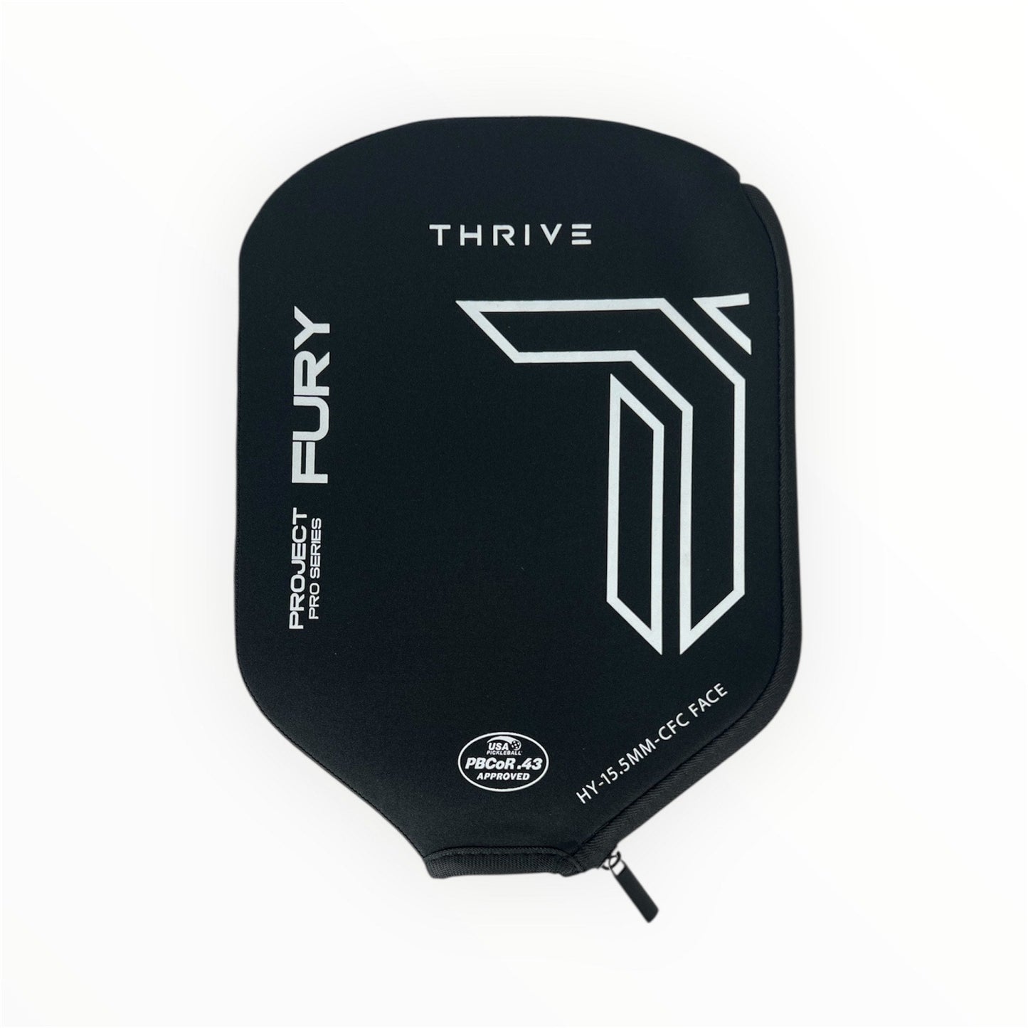 Fury Hybrid pickleball head cover by Thrive Pickleball in black with white logo on Tampa Home & Garden Store