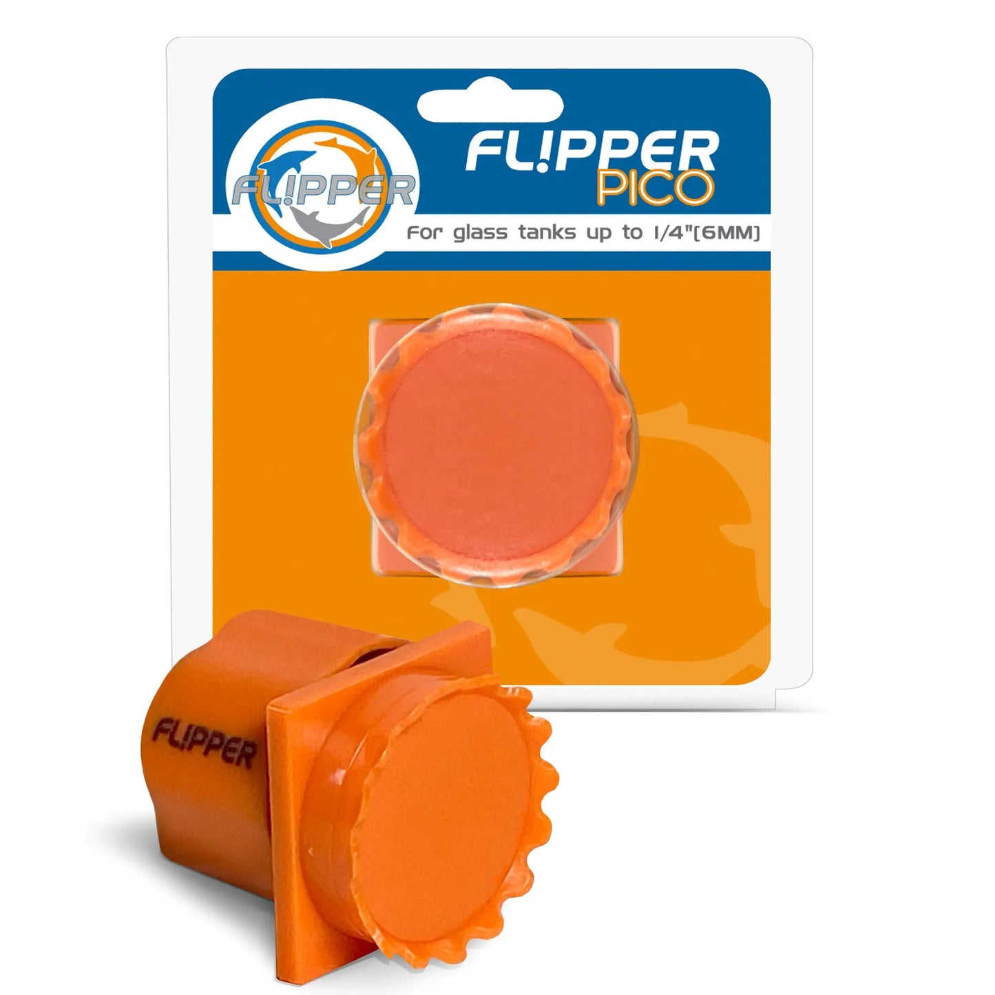 Flipper Pico 2-in-1 Magnetic Aquarium Scrubber orange on Tampa Home & Garden Store