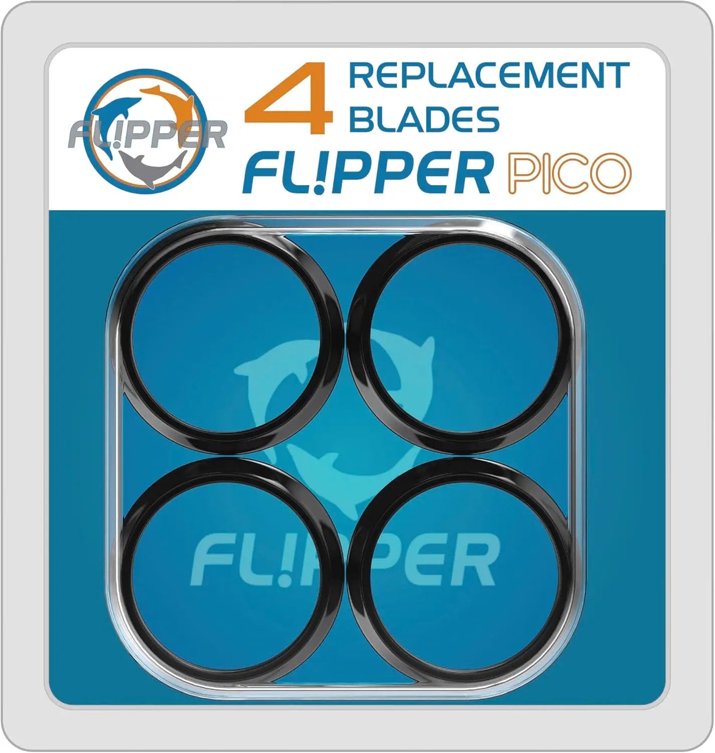 Flipper Pico replacement blades 4-pack for aquarium cleaning, black round blades on Tampa Home & Garden Store