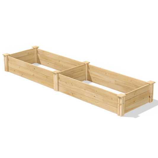 Pine Wood 2-Ft x 8-Ft Outdoor Raised Garden Bed Planter Frame - Made in USA - Tampa Home & Garden Store