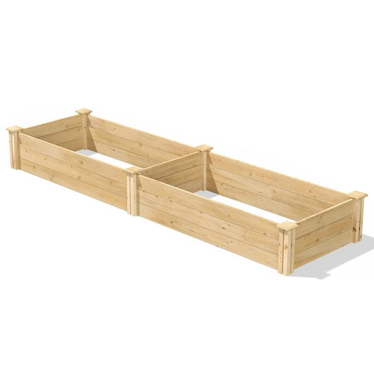 Pine Wood 2-Ft x 8-Ft Outdoor Raised Garden Bed Planter Frame - Made in USA - Tampa Home & Garden Store
