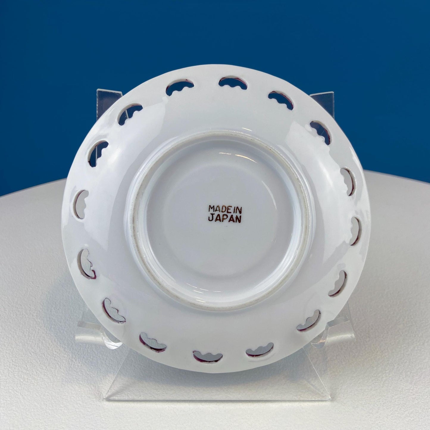 Pink Collection of Vintage Saucers. Mix & Match. Set of 5 Mostly Pink Plates with Lacey Reticulated Edges. Cute Gift Idea for Her. - Tampa Home & Garden Store