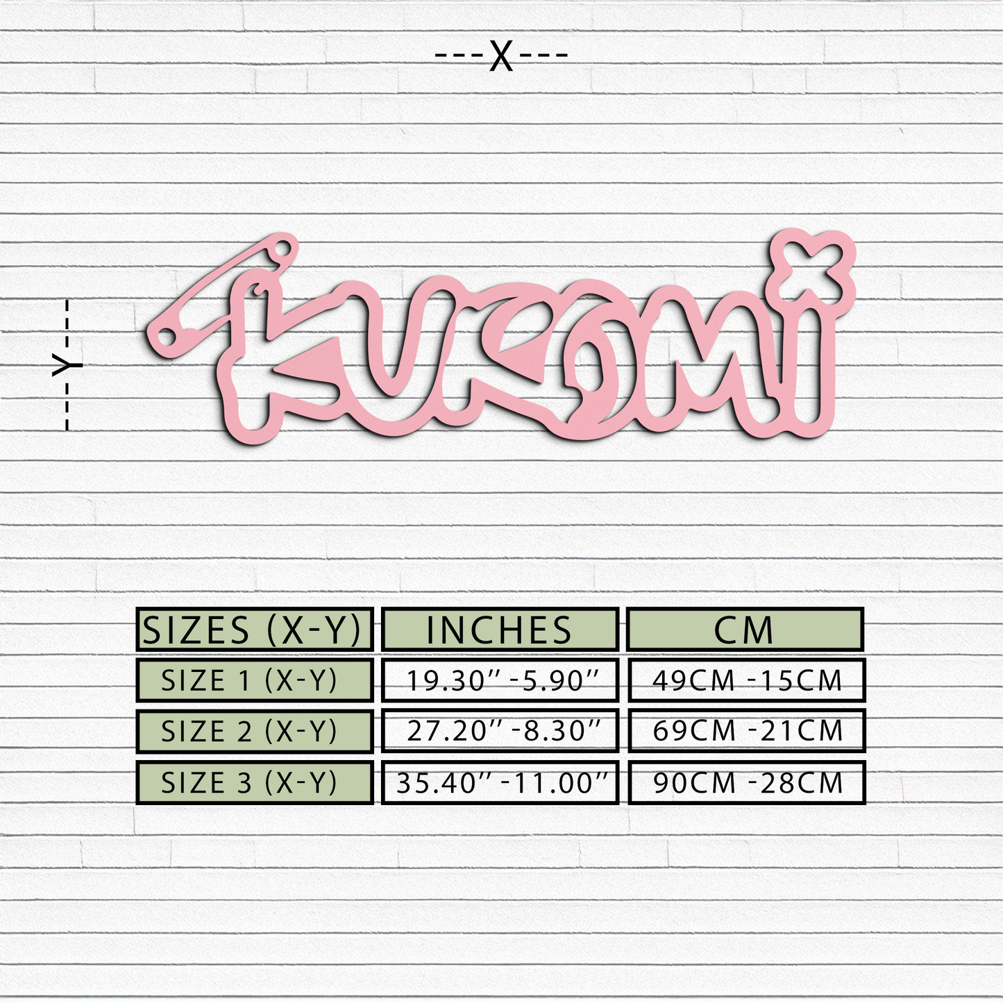 Pink Kuromi Metal Wall Art – Playful Character Typography Decor - KAFGP012 - Tampa Home & Garden Store