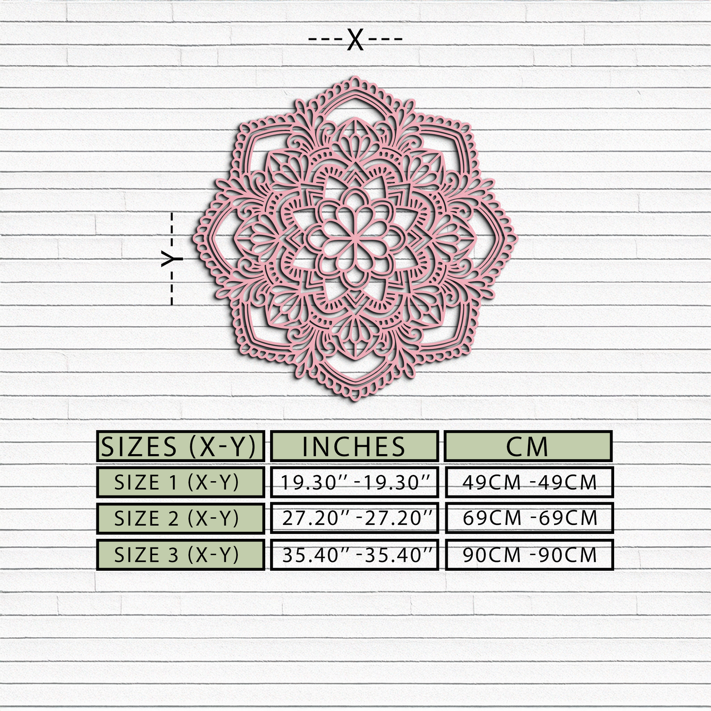 Pink Mandala Metal Wall Art – Intricate Bohemian Design - KAFGP016 - Tampa Home & Garden Store