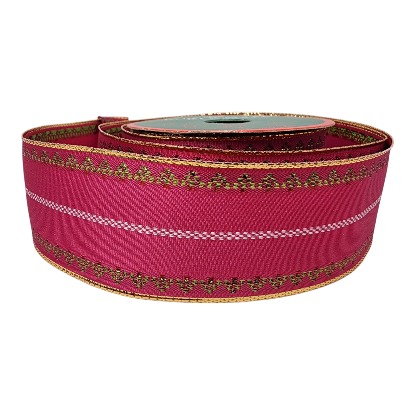 Pink With Gold Edge Ribbon - 1.5" x 10 Yards - Tampa Home & Garden Store