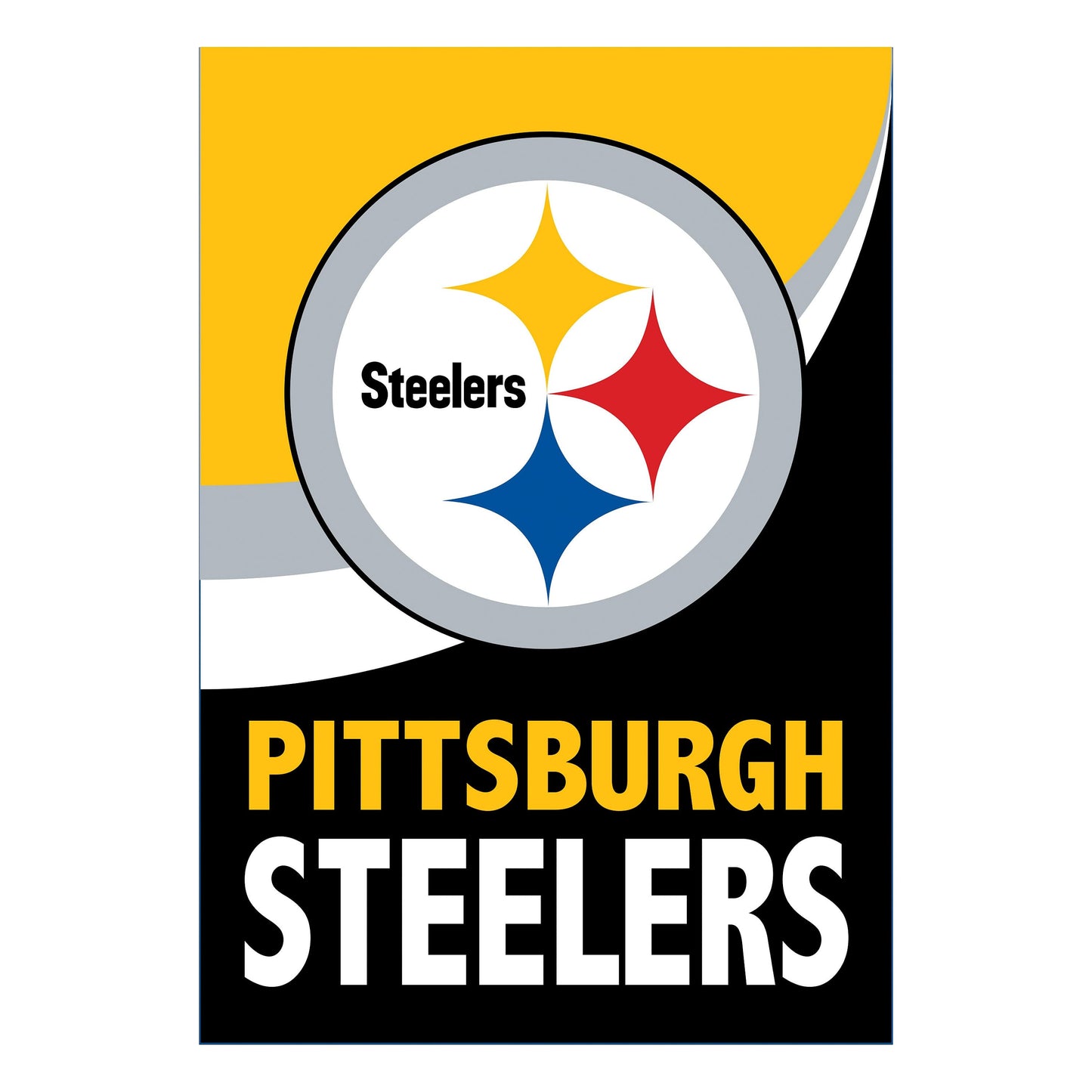 Pittsburgh Steelers Burlap Flag GDN Size - Tampa Home & Garden Store
