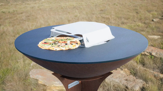 Pizza oven with grate for 40-inch grills by Arteflame, white on Tampa Home & Garden Store