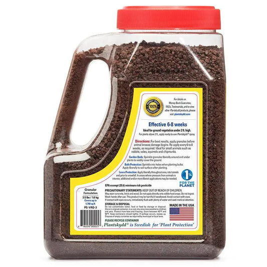 Plantskydd rabbit & small animal repellent in red-lid jar, Grow Organic pest control granules 3.5 lb on Tampa Home & Garden Store